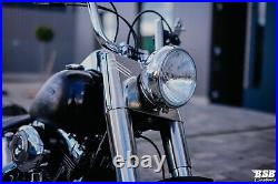 7 Boîtier de Phare Chrome pour Tous Harley Davidson Softail Modèles