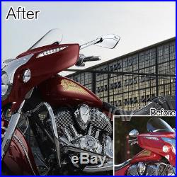 Bleu moto rétroviseurs Cleaver style pour Harley-Davidson SOFTAIL FAT BOY LO