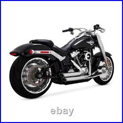Harley Davidson Softail BREAKOUT Fat Boy Vance & Hines Coups Courts Chrome 18-20