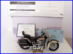 Harley Davidson Softail Heritage 1989 + certificat, Franklin Mint /Danbury 110
