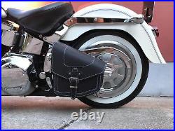 Malette pour Moto Odin Noir/Blanc Harley Davidson Softail Moto Sac HD