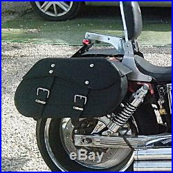 Moto cuir noir Sacoches SACOCHE HARLEY DAVIDSON pour Fatboy c12a