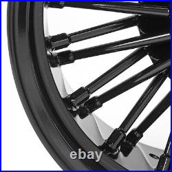 Noir 16x3,5 16x5,5 Roues Jantes pour Harley Softail Fatboy 07-20 Dyna Wide Glide