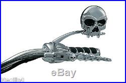 Poignee manette Sportster Harley Davidson lever skull kuryakyn 1047