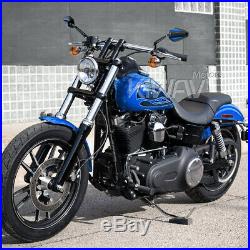 Rétroviseur Achilles 3D noir bleu adjustable pour Harley SOFTAIL FAT BOY LO