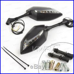 Rétroviseur cligno LED séquentiel noir 5/16 adpater pour Harley dyna softail