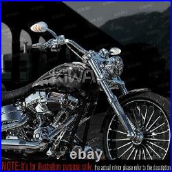 Rétroviseurs chromé + clignotant style arrow led pour Harley-Davidson Bad Boy