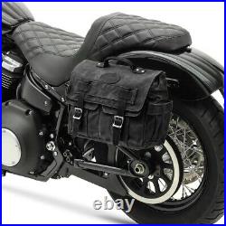 Sacoche Laterale pour Harley Davidson Softail Custom / Slim CV1 noir