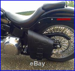 Sacoche cuir SO02 Harley Davidson SOFTAIL Slim Fat boy Breakout