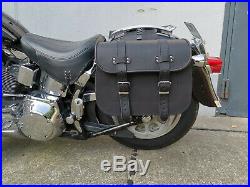Sacoches de Selle Moto Apollo Noir Harley Davidson Fatboy Heritage Softail