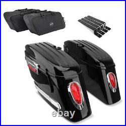 Sacoches rigides pour Harley Davidson Softail Custom / Deluxe + sacs SC7