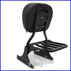 Sissy Bar+porte bagages pour Harley Davidson Heritage Softail Classic 88-18 noir