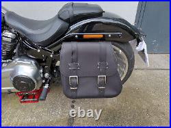 Zeus Black Sacoches + Support XL Convient pour Harley Davidson Softail à Partir
